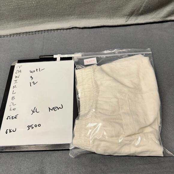 GAP Shorts Womens XL White Coastal Linen Rayon Elastic Waist COMFY 3" Inseam NEW - Picture 8 of 8